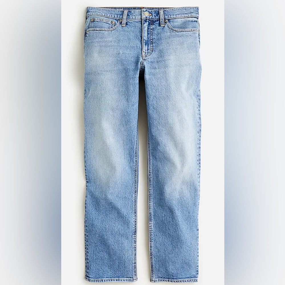 J.Crew Mid-rise '90s classic straight jean in Hiker wash